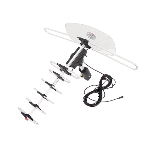 Cordless Magic™ - 2023 Edition Updated Long-Distance Outdoor HD TV Antenna with Full 360 Directional Motor - 900 Mile Range